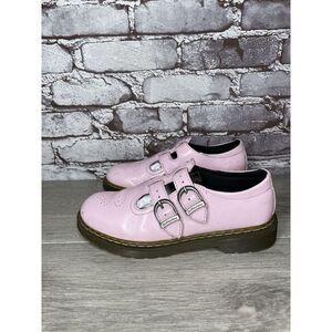Dr. Martens 8065 J Pink Patent Leather Mary Jane Strap Shoes Women Sz 34EU/3M US